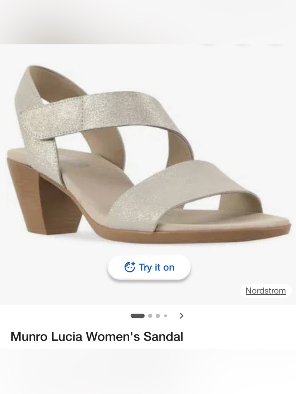 Murro Lucia Women's Dress Sandal in Champagne Glitter